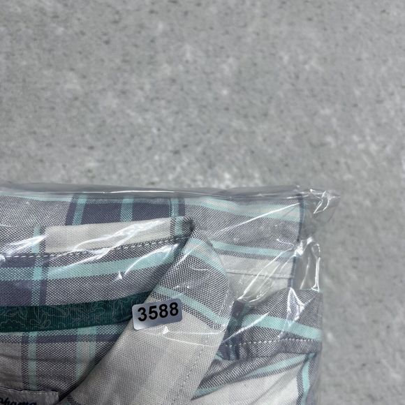 Tommy Bahama Zamora Plaid Silk Shirt Men XXL Gray Green Short Sleeve - Picture 13 of 13